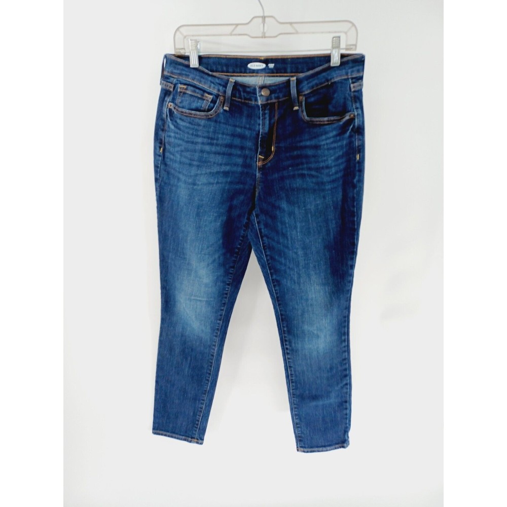 Old Navy Ankle Jeans women's 8 Blue Short Curvy Skinny profile Cotton Blend